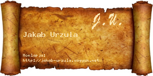 Jakab Urzula névjegykártya